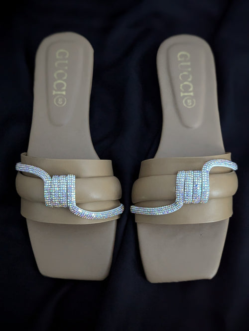 DAILY DIAMOND COMFY FLATS - PERU BROWN