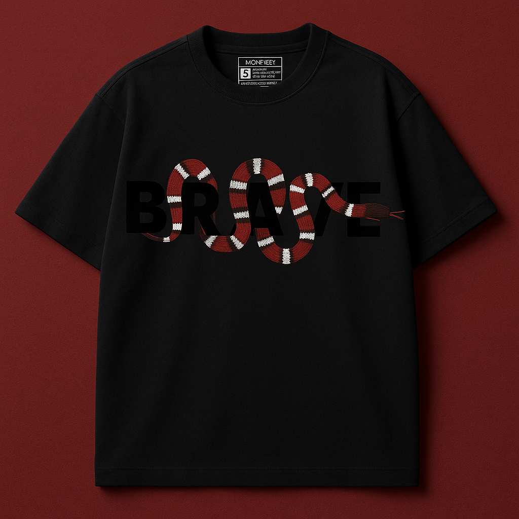 Brave Oversize Tee - Black