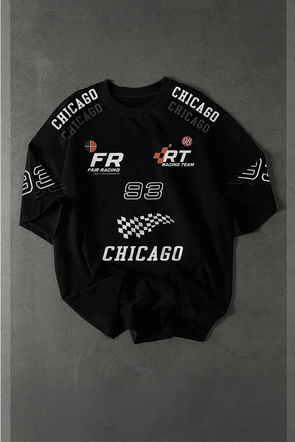 Chicago 93 Oversize Tee - Black