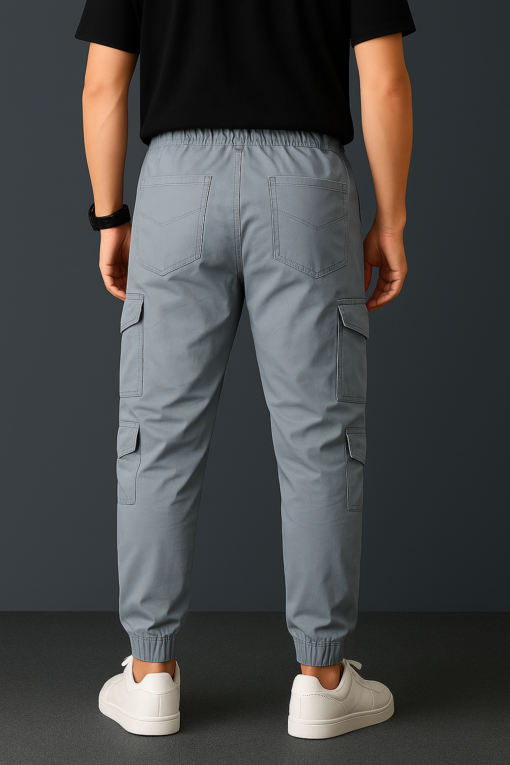 Midnight Blue Twill 8 Pocket Cargo Trouser