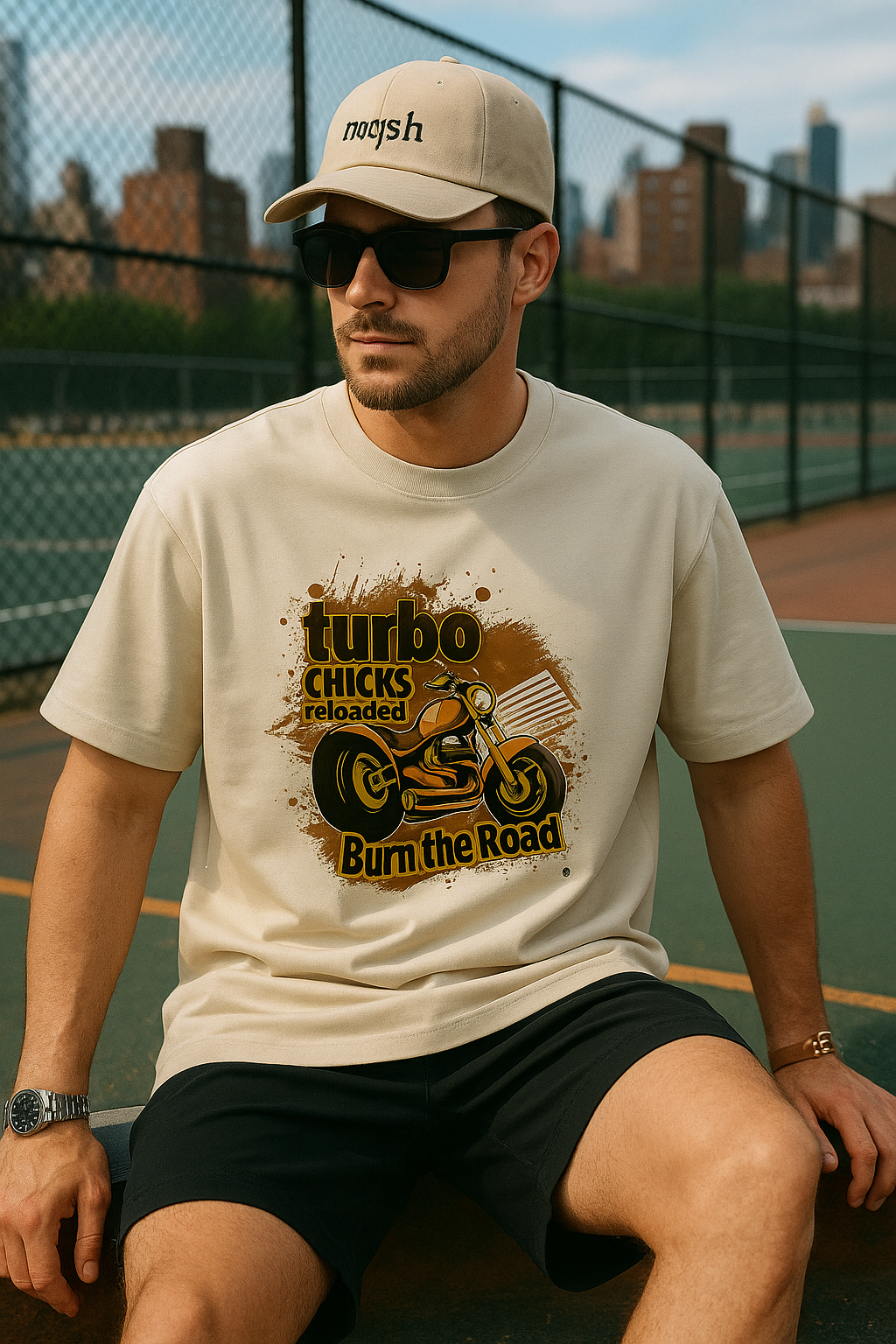 Burn The Road Oversize Tee