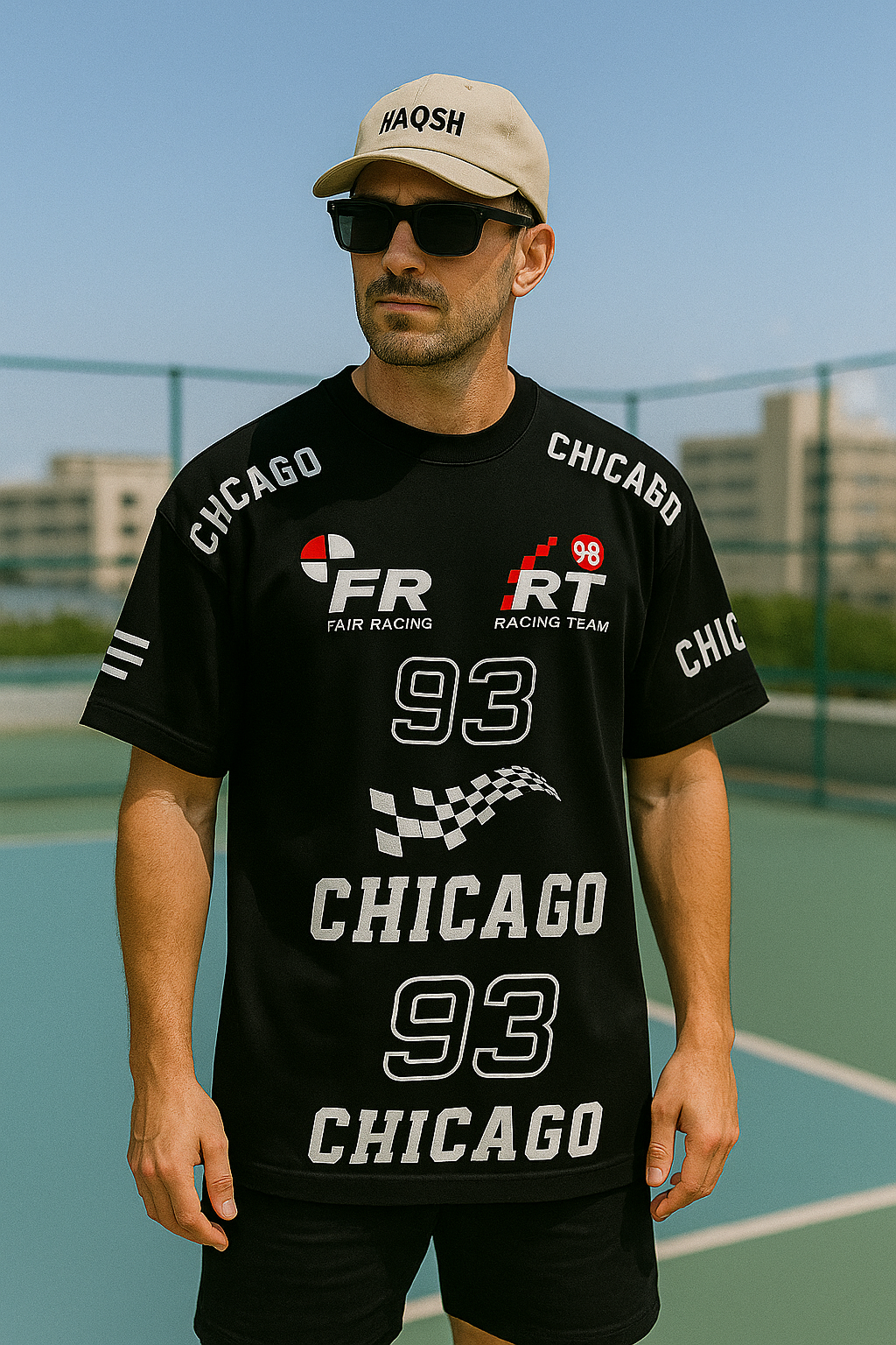 Chicago 93 Oversize Tee - Black