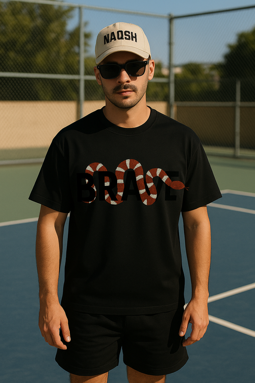 Brave Oversize Tee - Black
