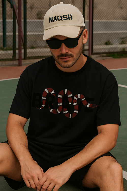Brave Oversize Tee - Black
