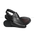 Patent Peshawari Sandals - Black