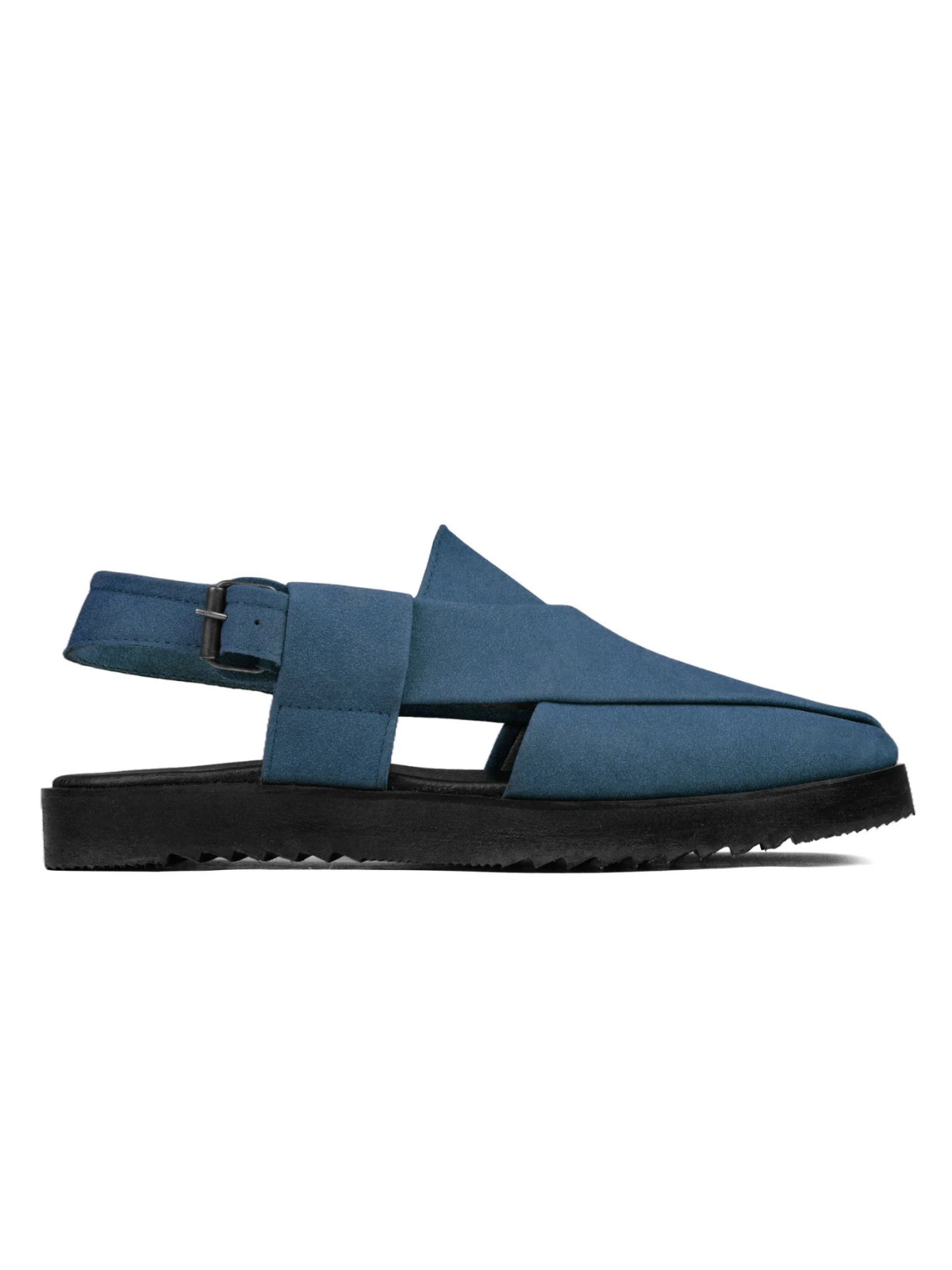 Suede Peshawari Sandals - Blue