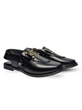 Moccasin Peshawari Sandals - Black
