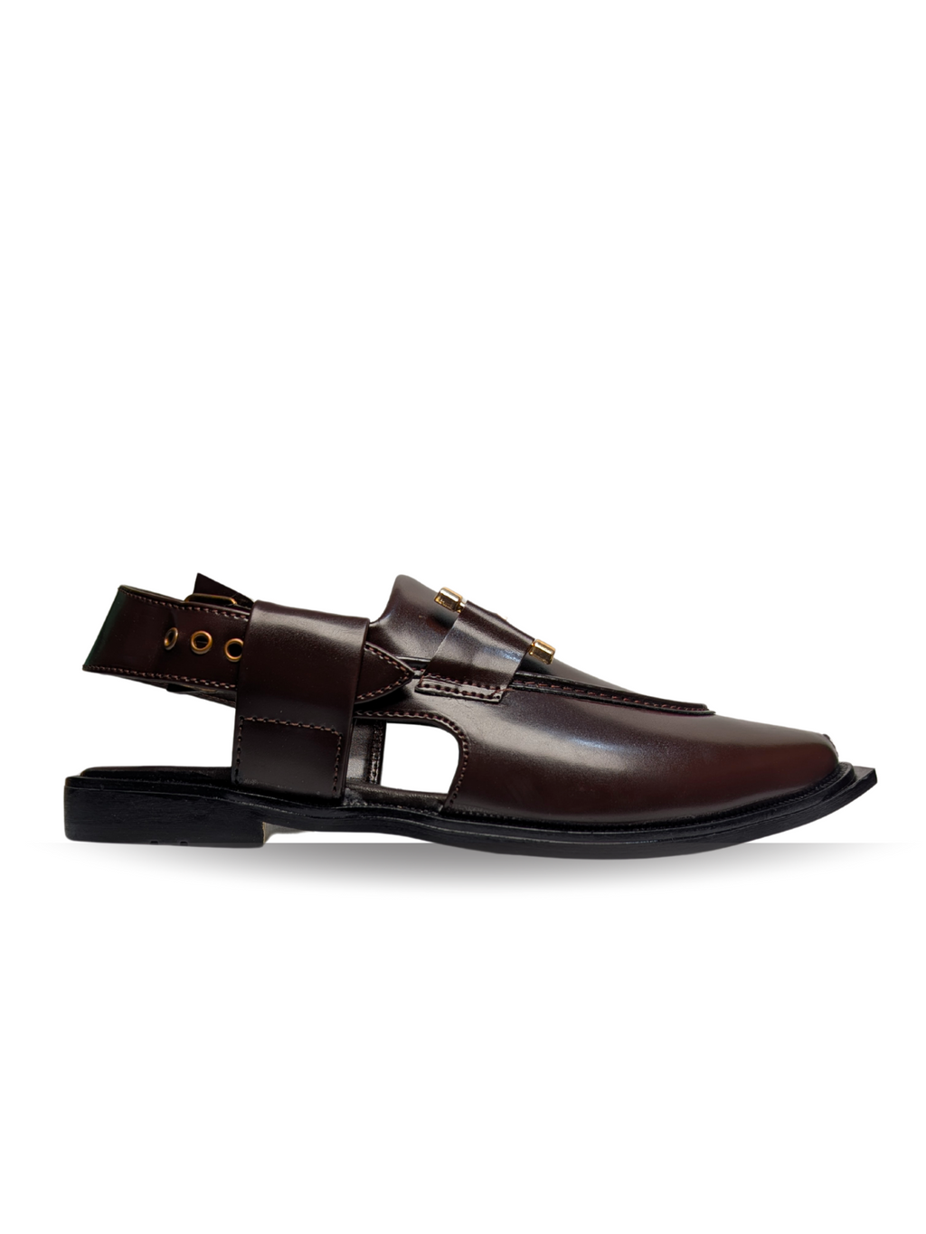 Moccasin Peshawari Sandals - Dark Brown