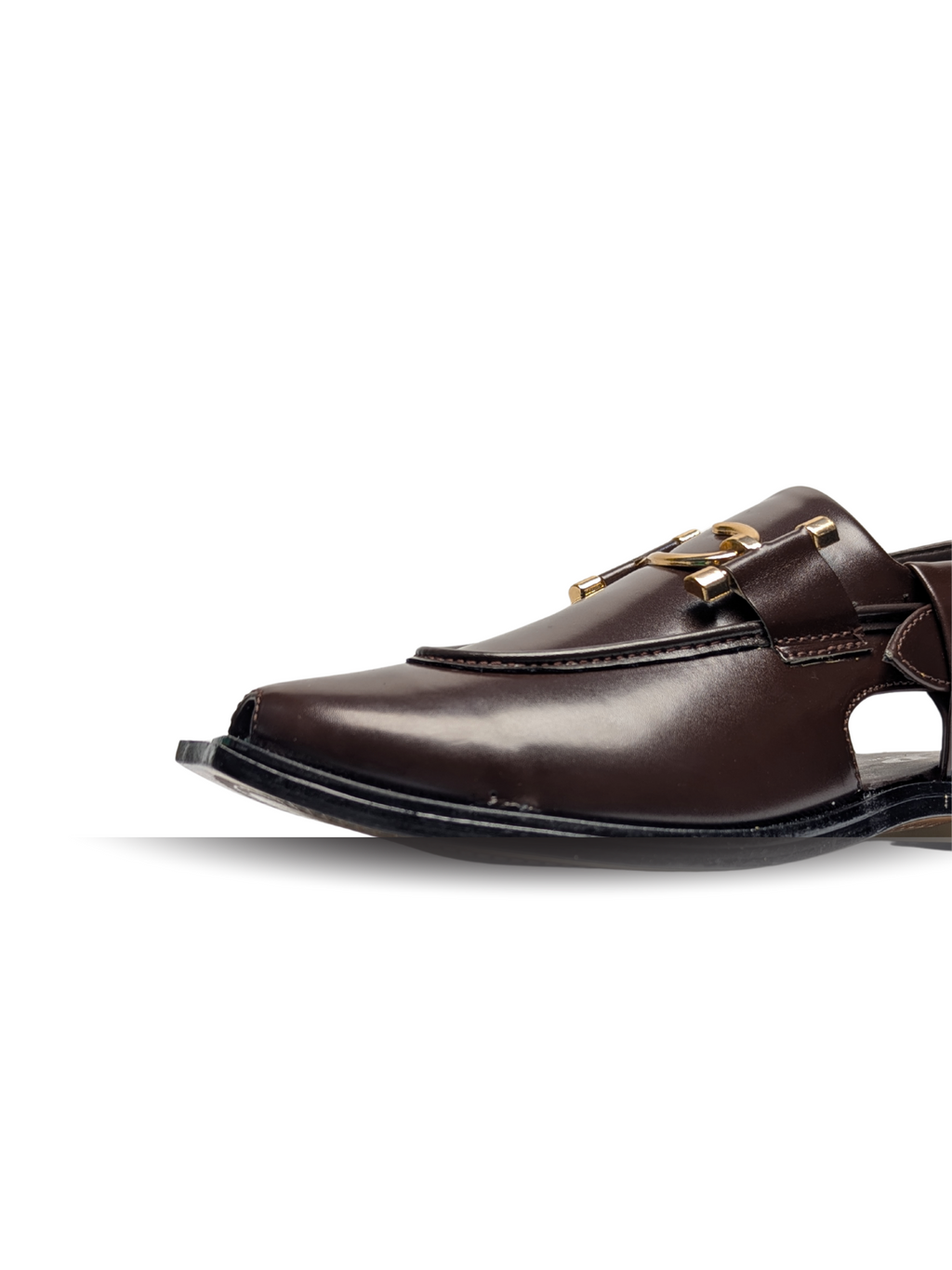 Moccasin Peshawari Sandals - Dark Brown