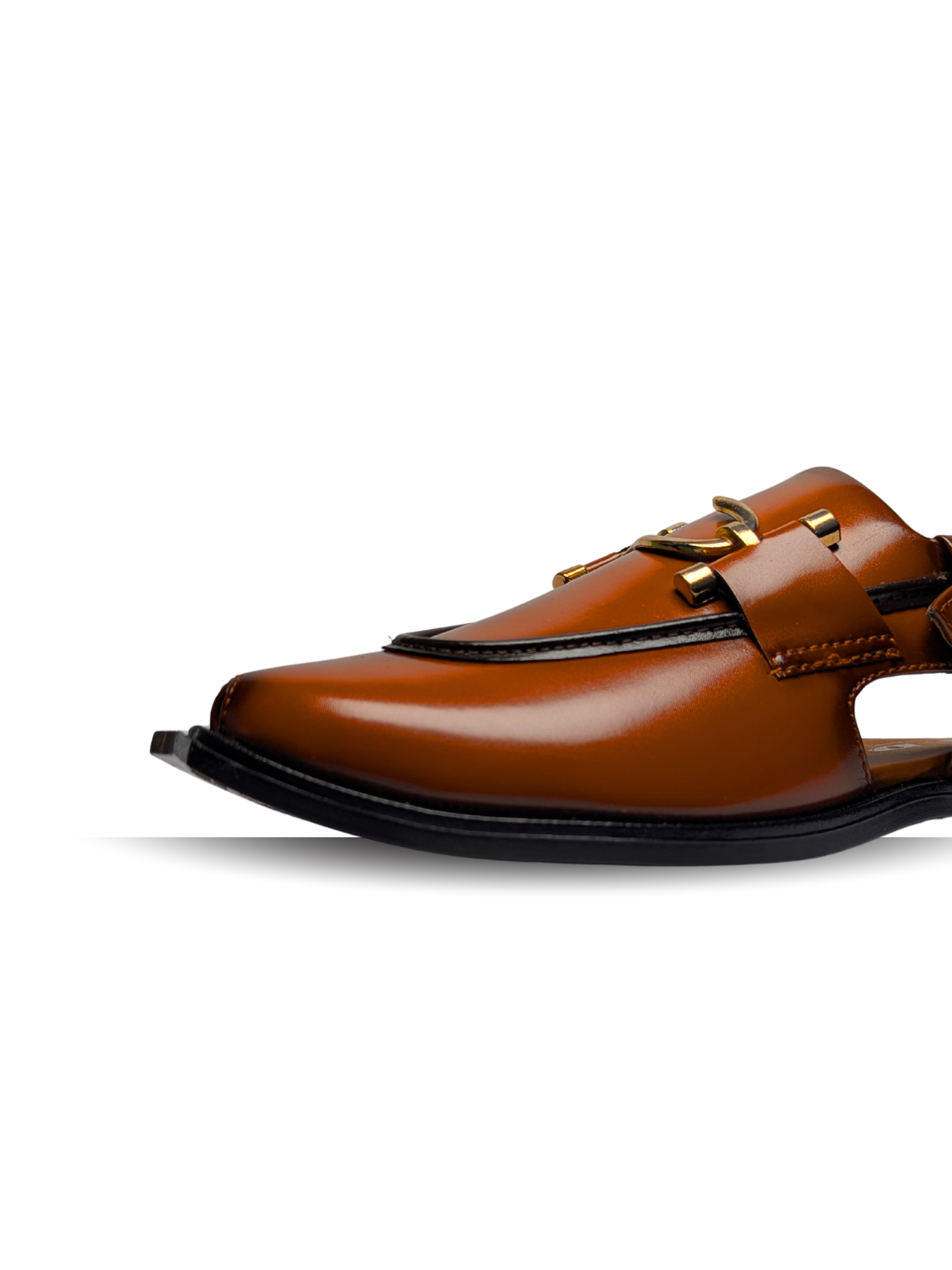 Moccasin Peshawari Sandals - Mustard Brown