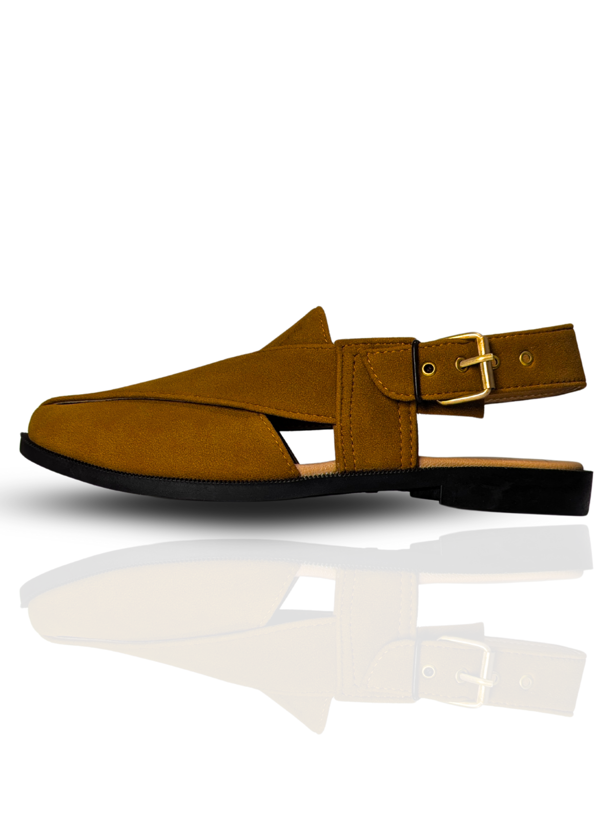 Suede Peshawari Sandals - Volume 2 - Mustard