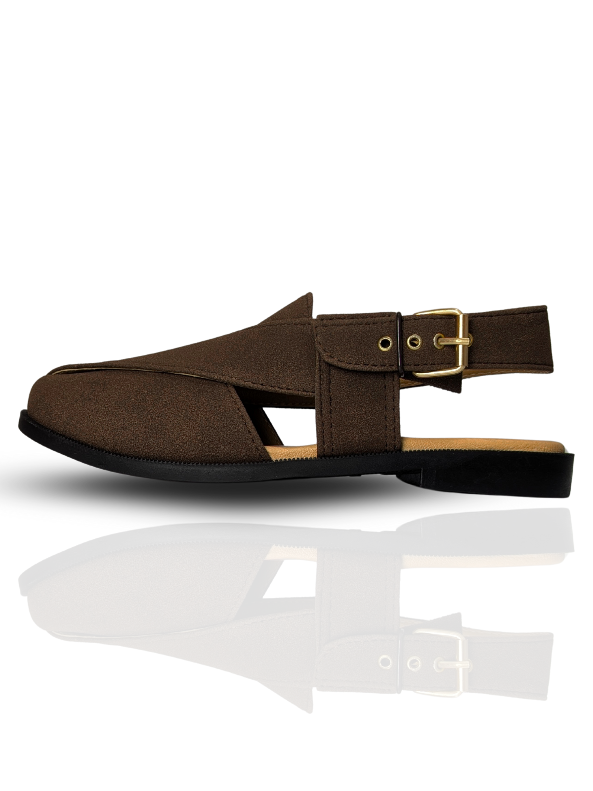 Suede Peshawari Sandals - Volume 2 - Walnut Brown
