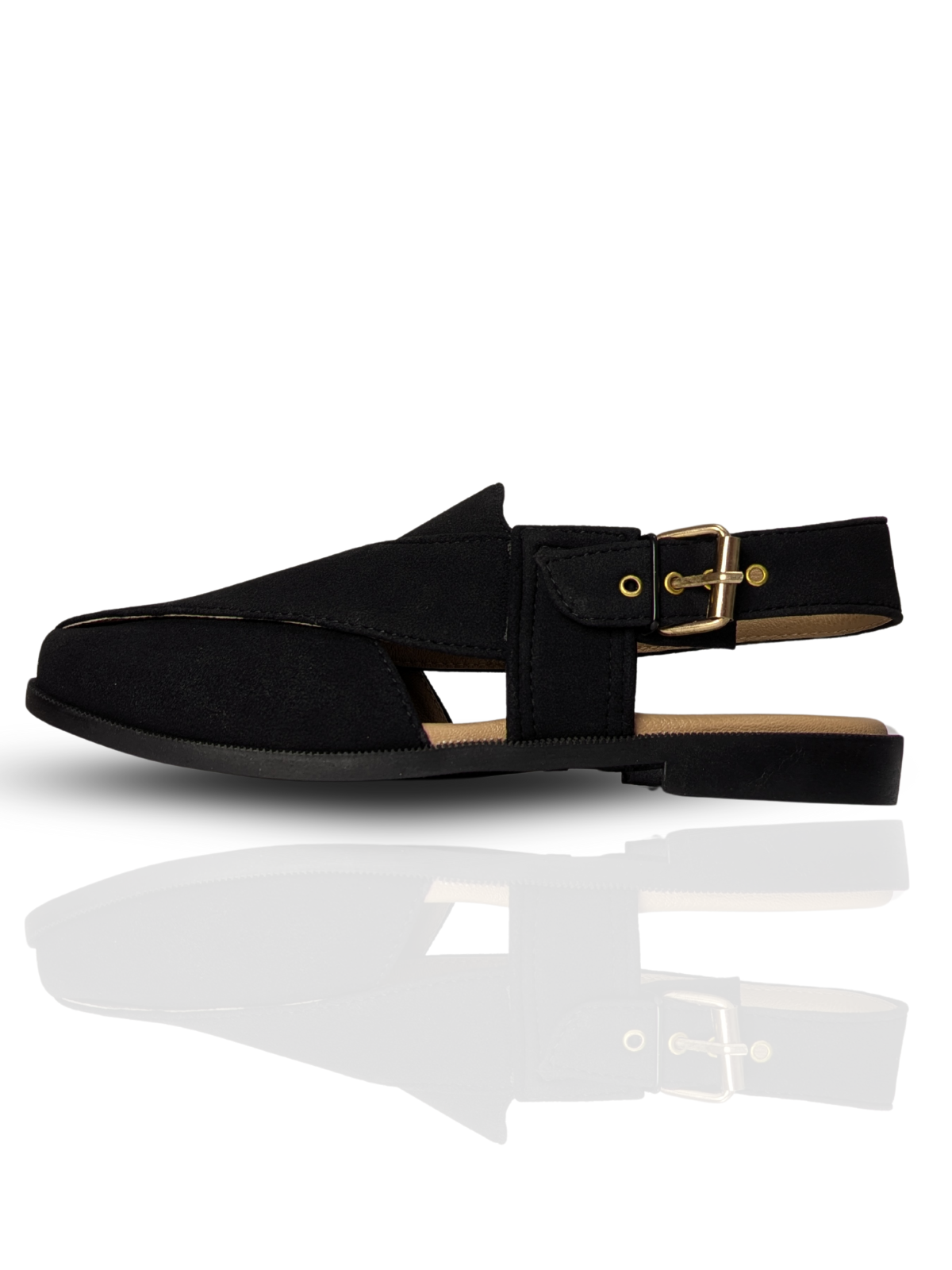 Suede Peshawari Sandals - Volume 2 - Black