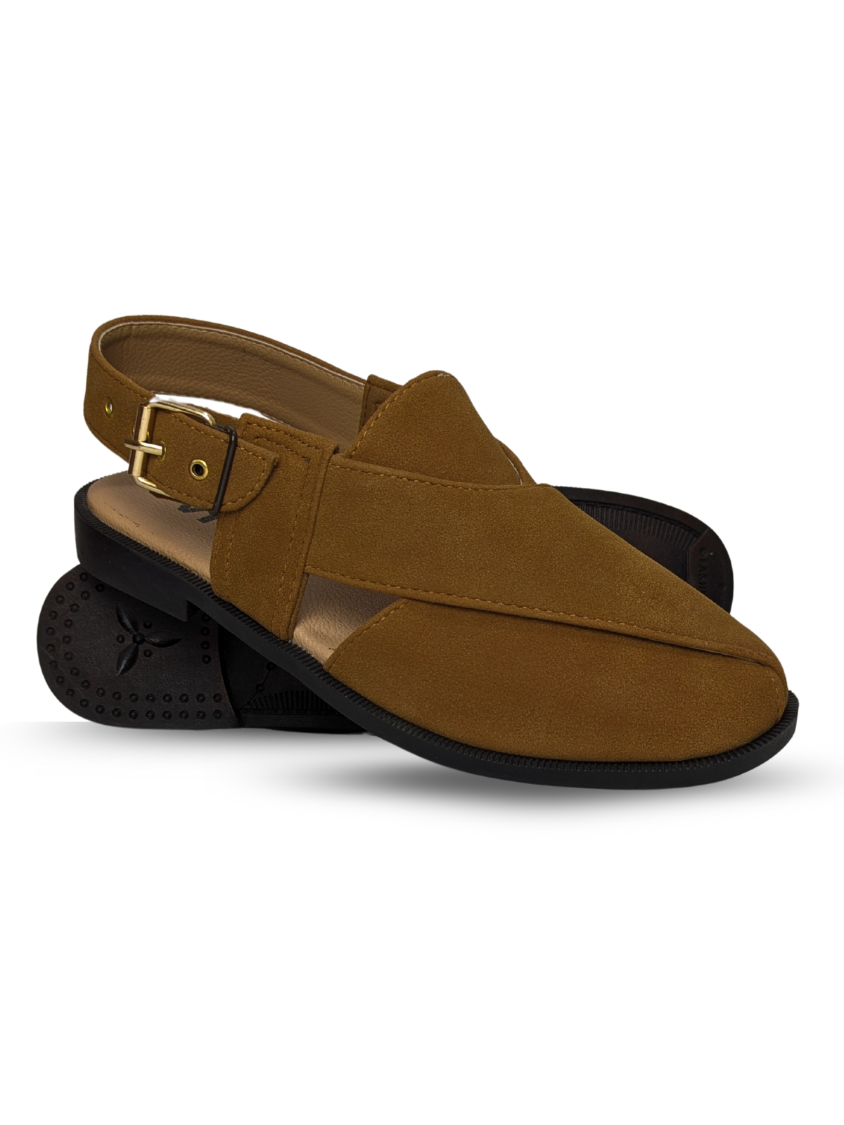 Suede Peshawari Sandals - Volume 2 - Mustard