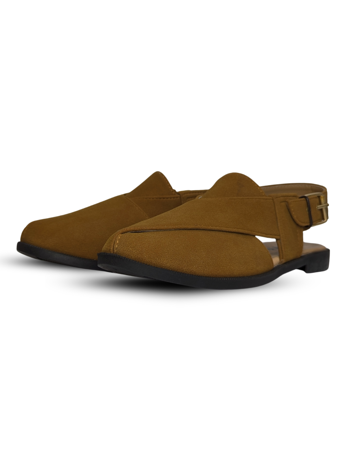 Suede Peshawari Sandals - Volume 2 - Mustard