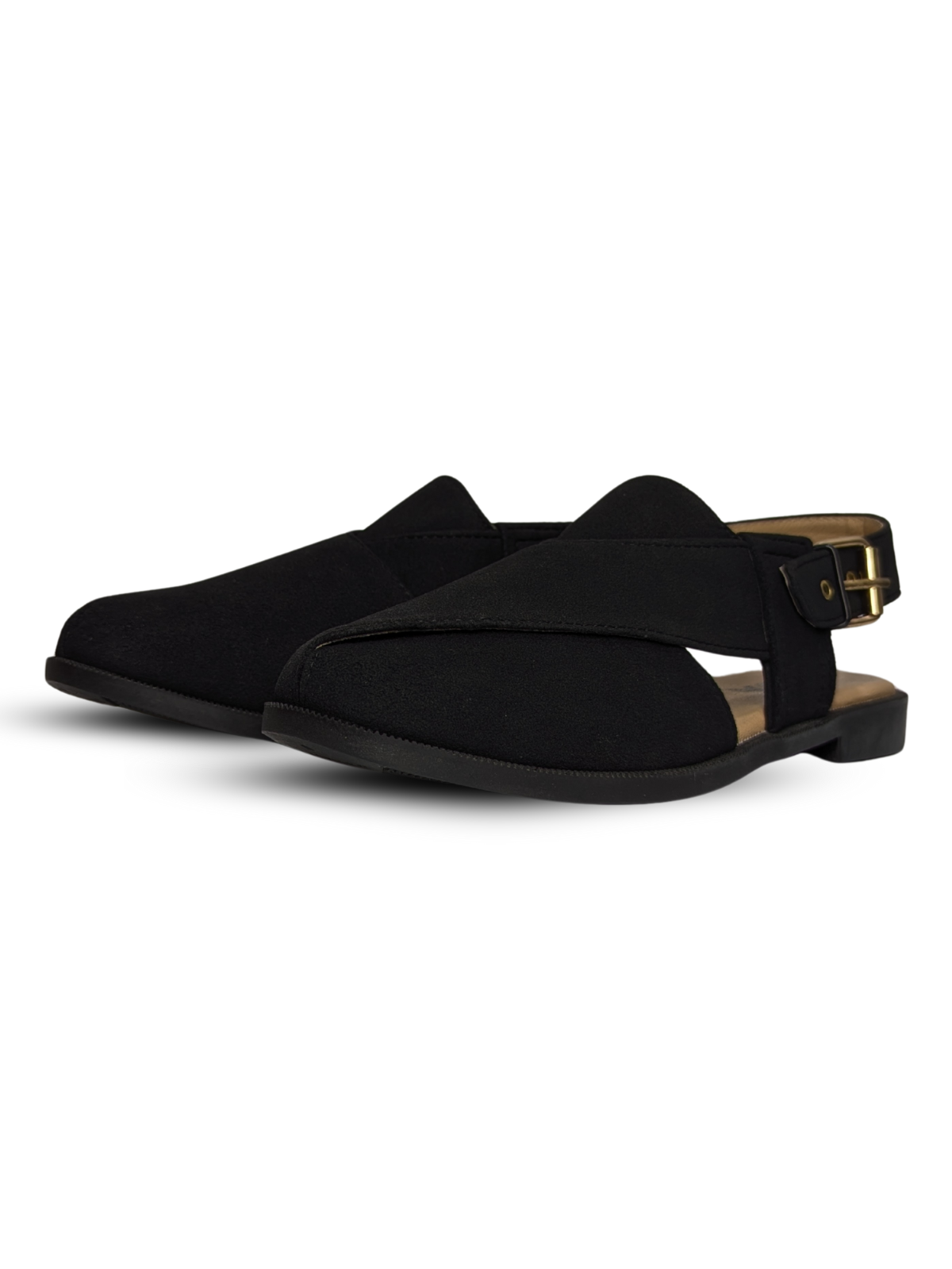 Suede Peshawari Sandals - Volume 2 - Black