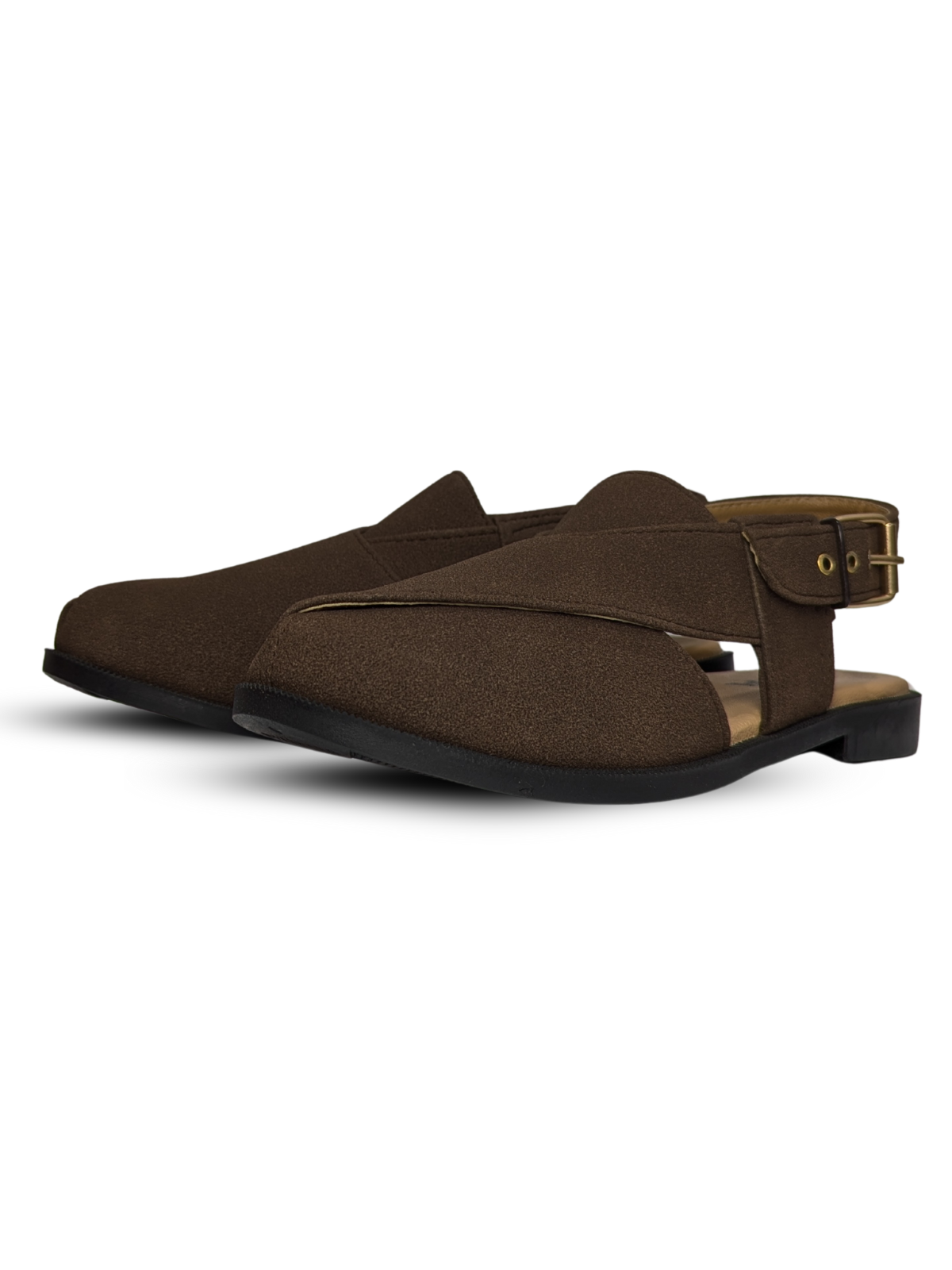 Suede Peshawari Sandals - Volume 2 - Walnut Brown