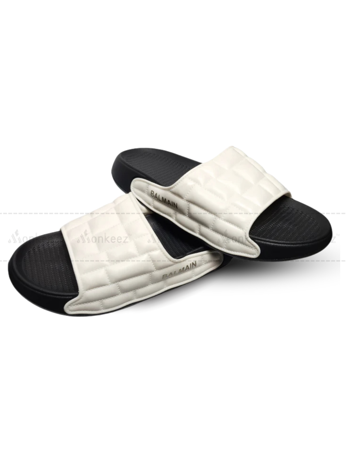 Balmain Puff Slipper - White