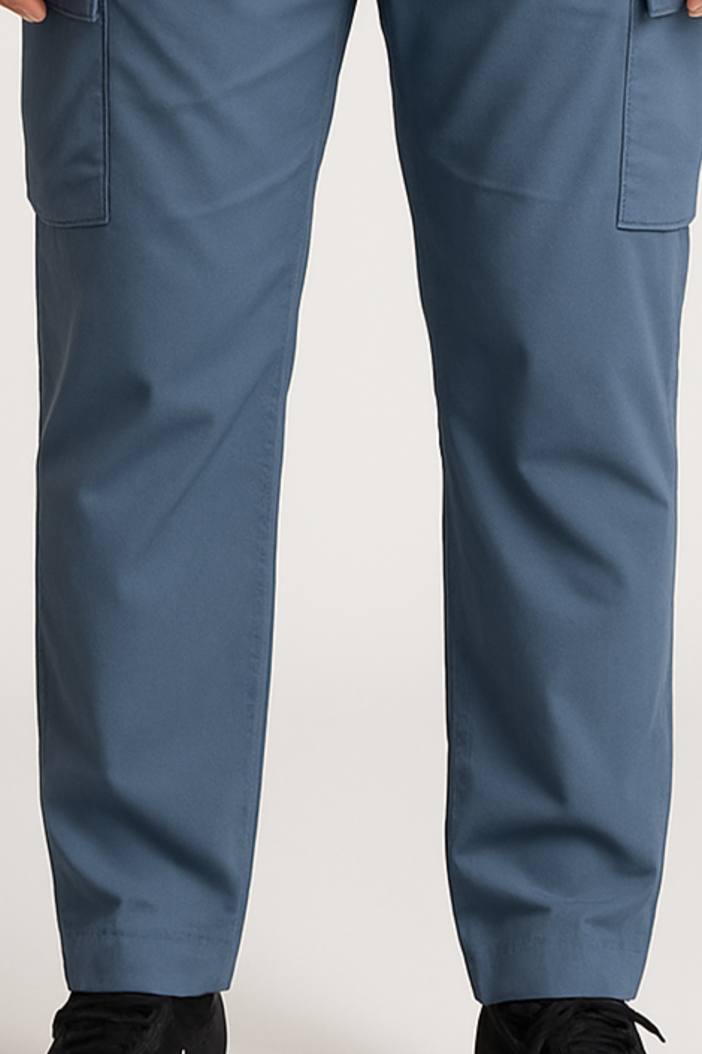 Dark Blue Loose Bottom Cargo Trouser
