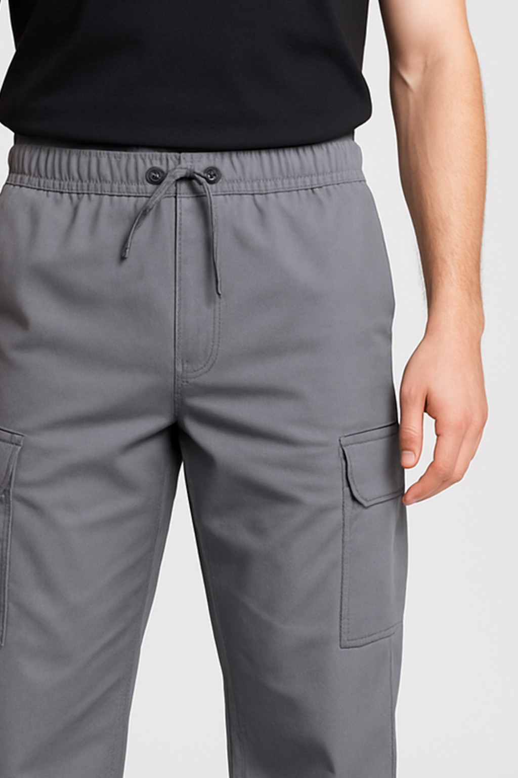 Dark Gray Loose Bottom Cargo Trouser