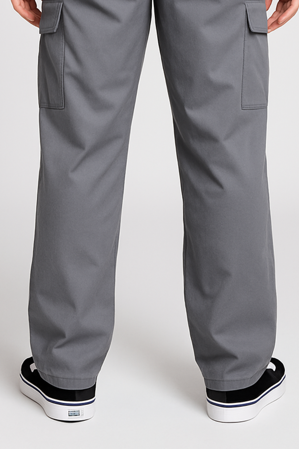 Dark Gray Loose Bottom Cargo Trouser