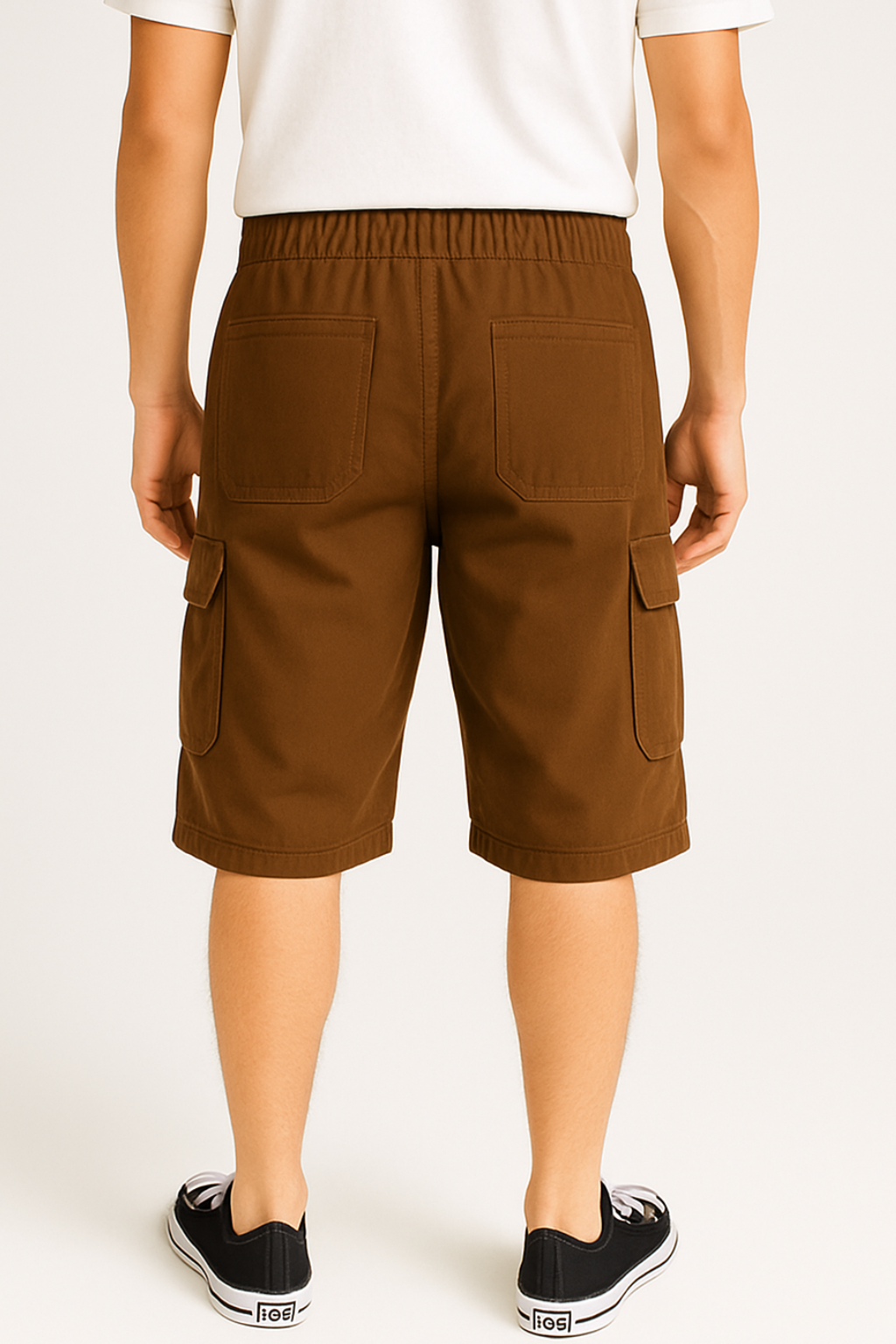 Mustard Utility Three-Quarter Cargo Shorts