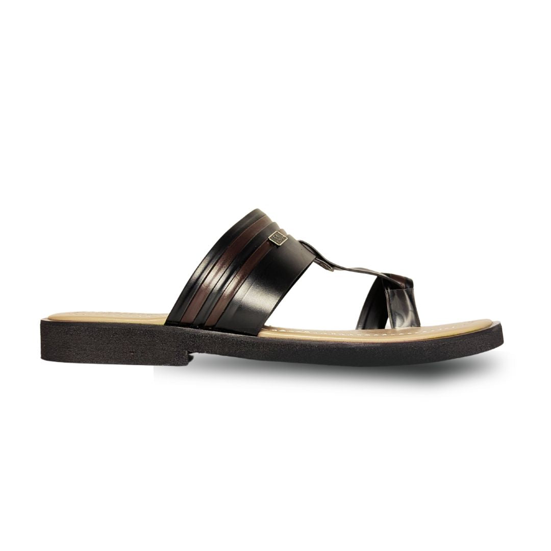 Mirza Tabi Kolahapuri Chappal - Black