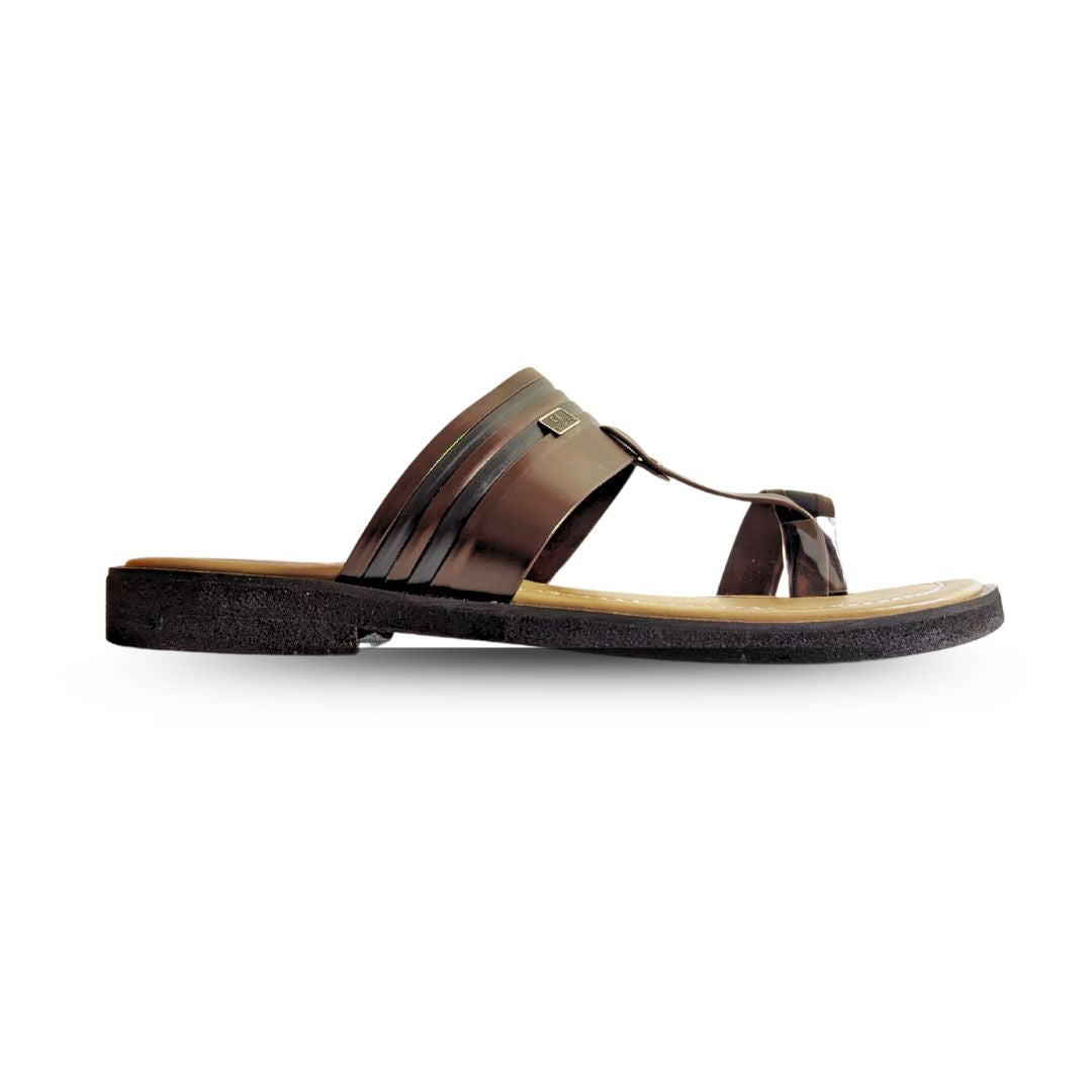 Mirza Tabi Kolahapuri Chappal - Brown
