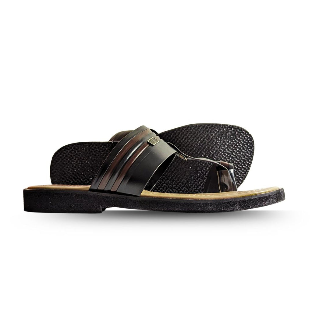 Mirza Tabi Kolahapuri Chappal - Black