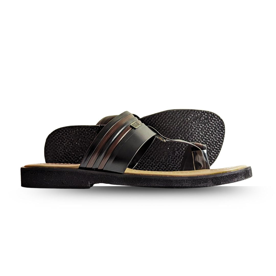Mirza Tabi Kolahapuri Chappal - Black