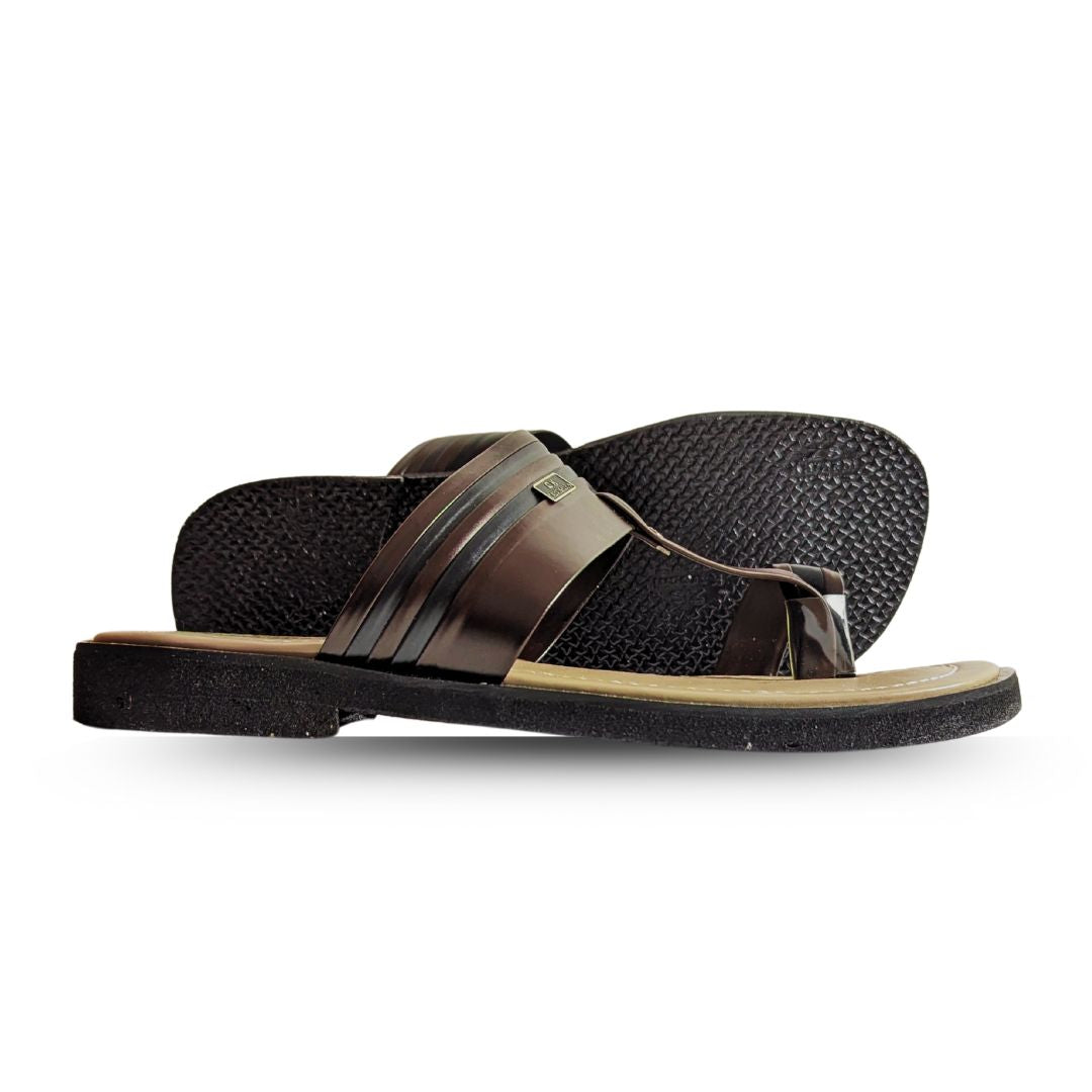 Mirza Tabi Kolahapuri Chappal - Brown