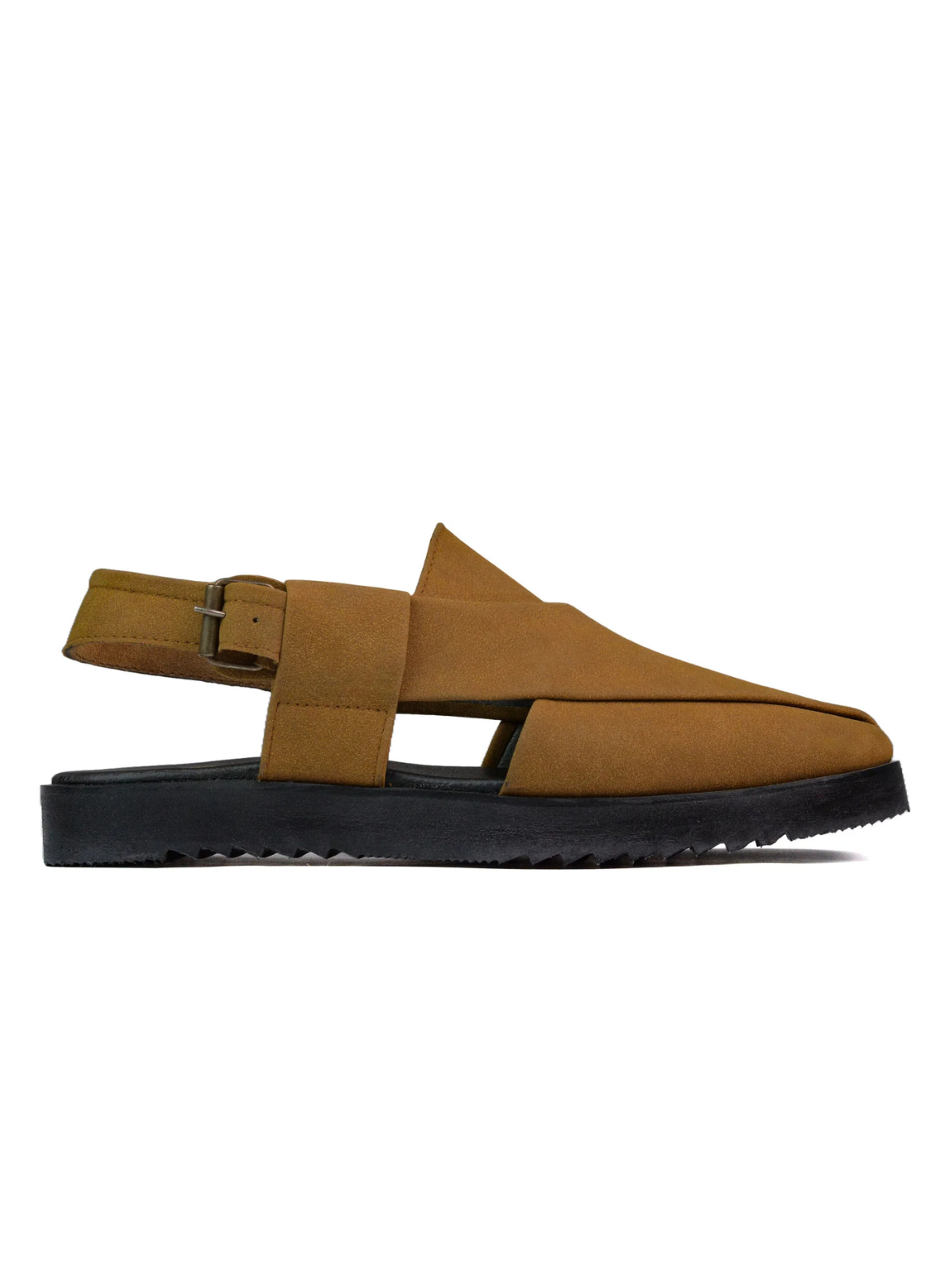 Suede Peshawari Sandals - Mustard