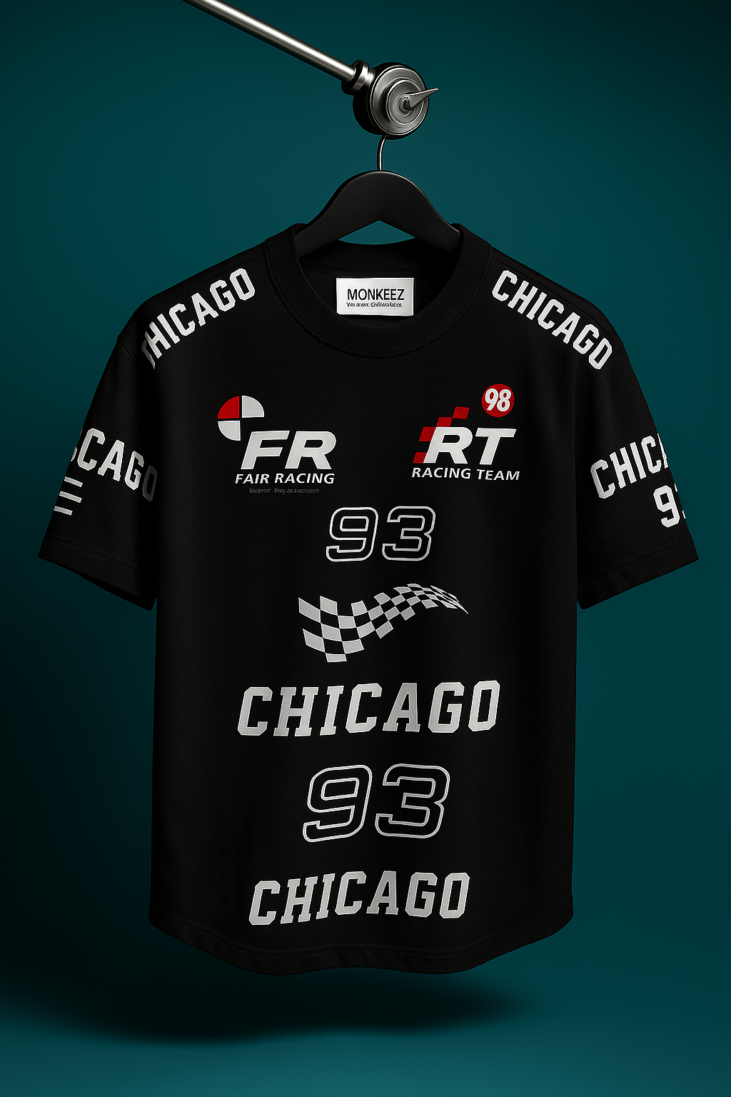Chicago 93 Oversize Tee - Black