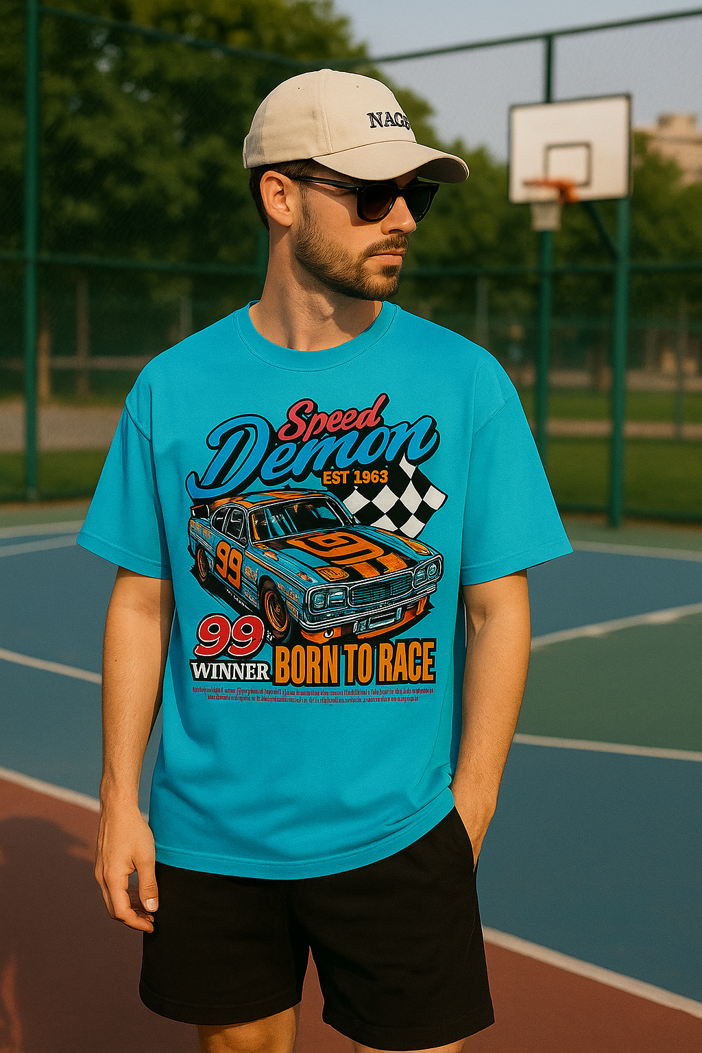 Born To Race Oversize Tee