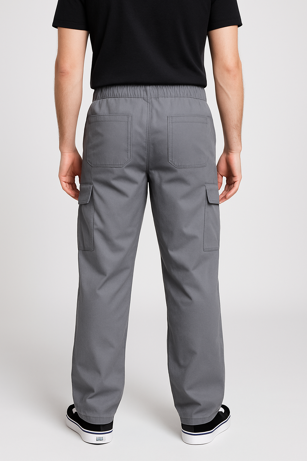 Dark Gray Loose Bottom Cargo Trouser