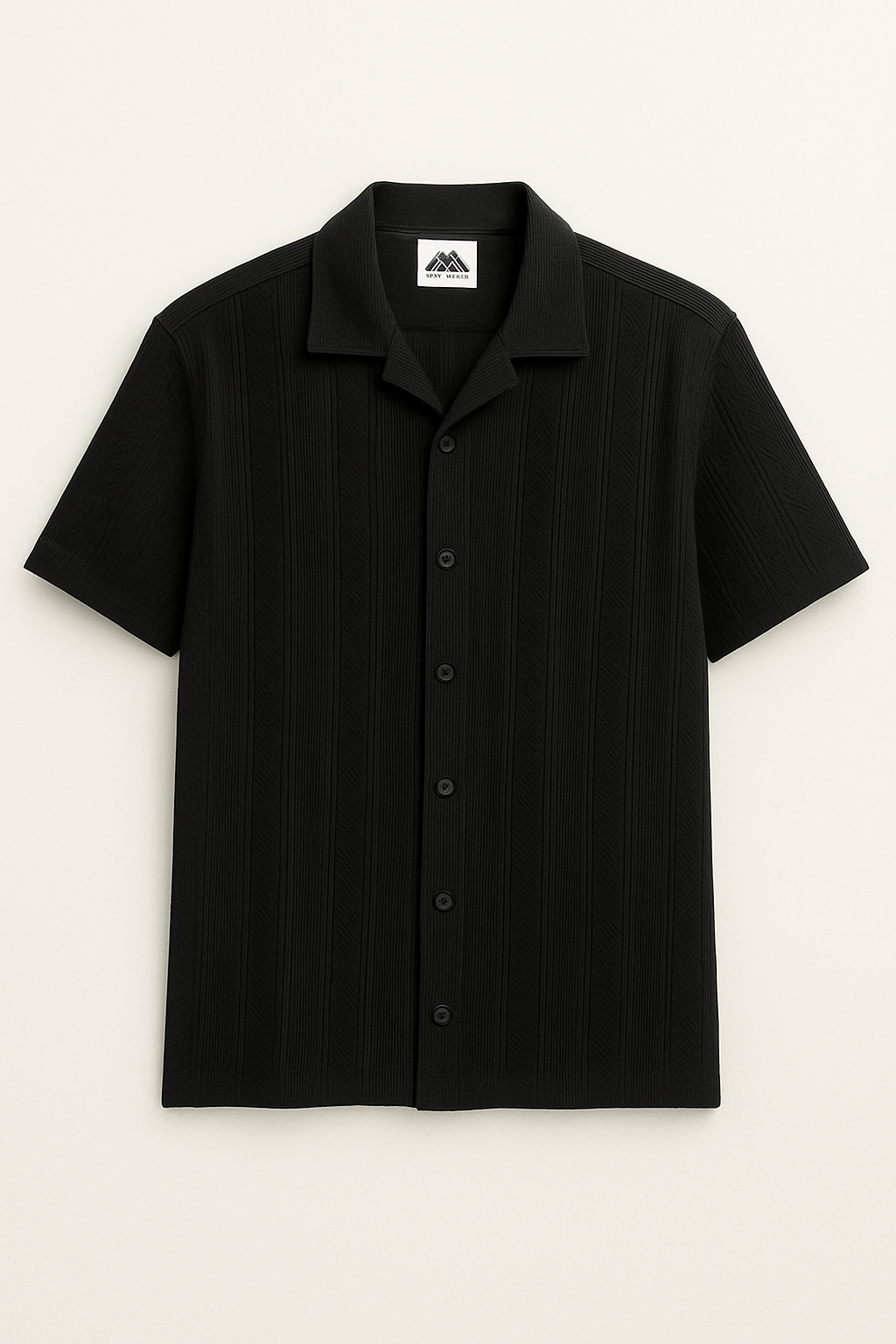 Air Breeth Cuban Collar Shirt - Black