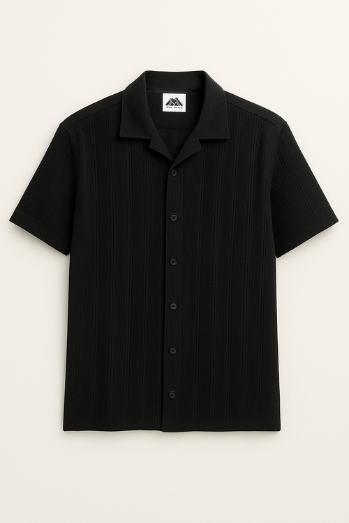 Air Breeth Cuban Collar Shirt - Black