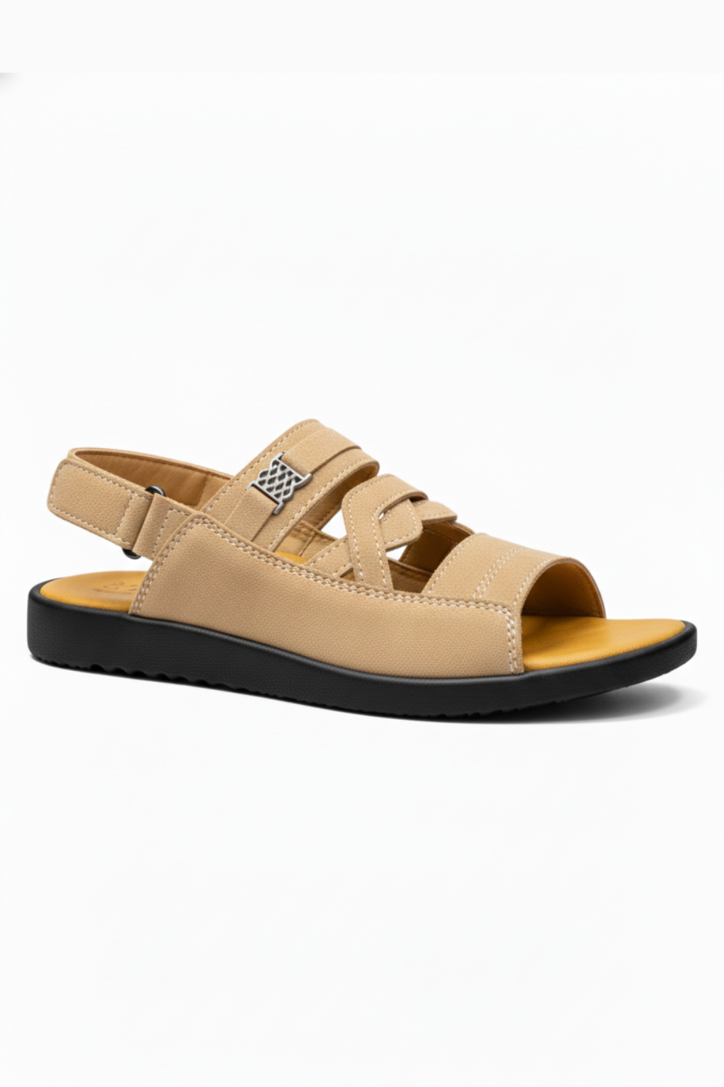 Crosslane Synthetic Suede Sandal - Beige