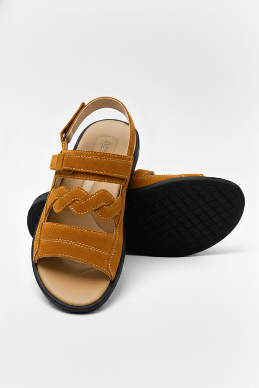 Crosslane Synthetic Suede Sandal - Mustard