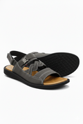 Crosslane Synthetic Suede Sandal - Charcoal